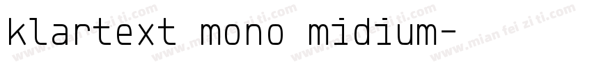 klartext mono midium字体转换